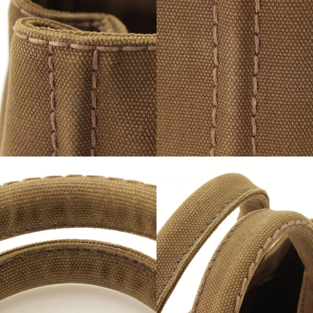 Prada Canapa Canvas Tote Bag Handbag Khaki Green - Picture 9 of 10